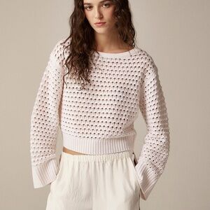 J. Crew Women's Pointelle Boatneck Sweater 100% Cashmere sz Small Brand New